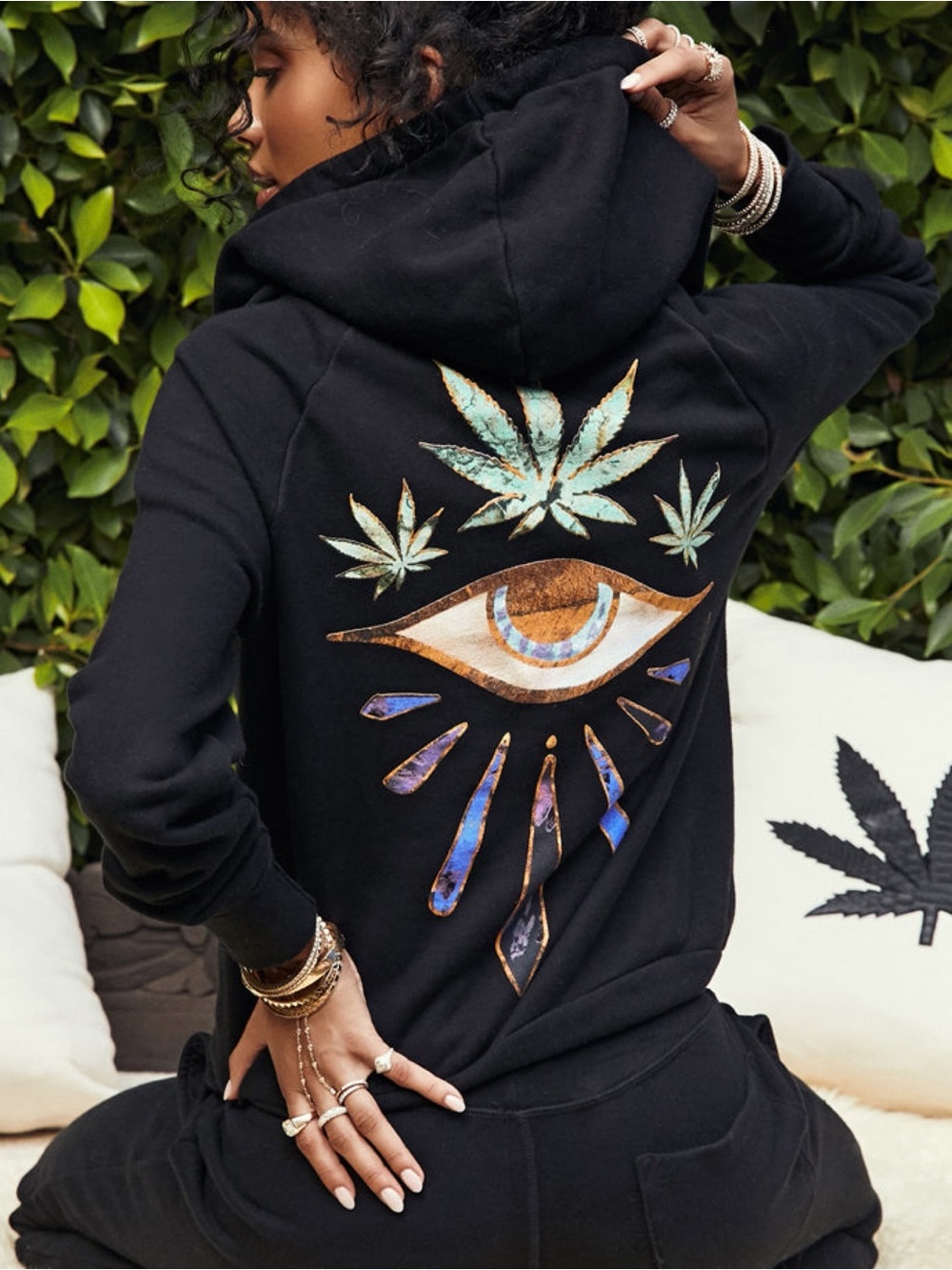 NSF x Jacquie Aiche SWEATSHIRT BLACK Medium